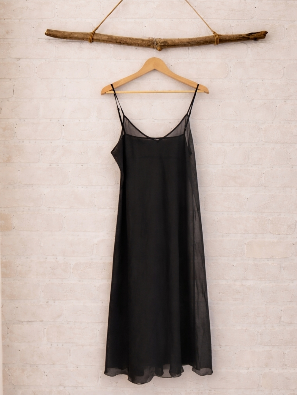 Sheer Black Mesh Nightgown